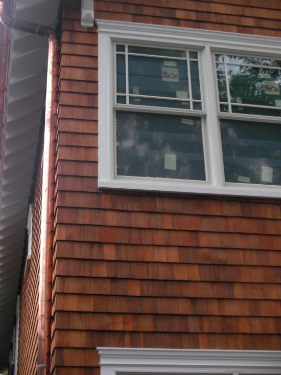 AZ Best Roofing self-sustainable cedar shake siding and copper gutters Cos Cob CT
